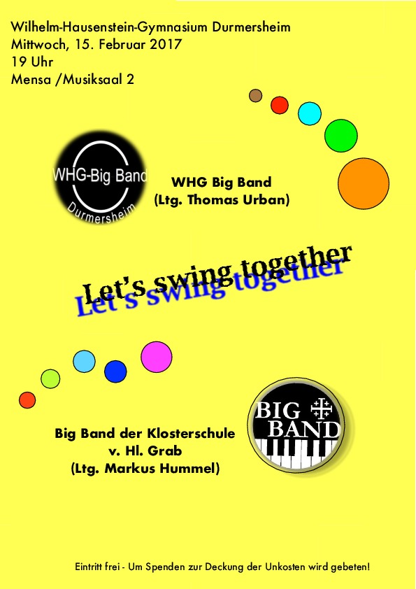 Big Band-Doppelkonzert im Wilhelm-Hausenstein-Gymnasium Big Band-Doppelkonzert im Wilhelm-Hausenstein-Gymnasium